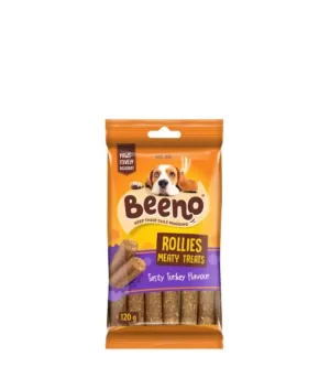 Beeno Rollies Dog Treats Smoked Bacon Flavour 120gm