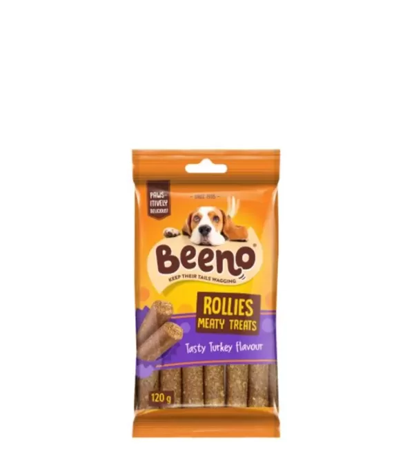 Beeno Rollies Dog Treats Smoked Bacon Flavour 120gm