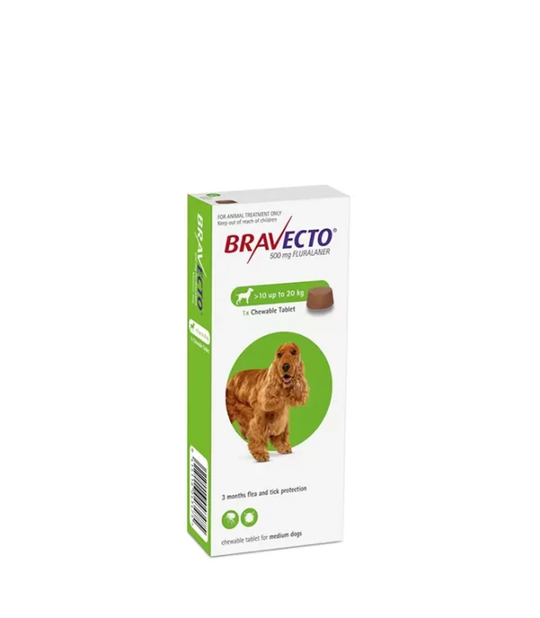 Bravecto Chewable Tick & Flea Tablet for Medium Dog 10-20kg