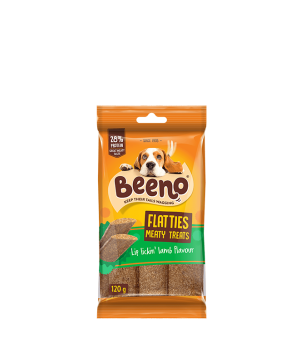 Beeno Flatties Dog Treats Lamb Flavour 120gm