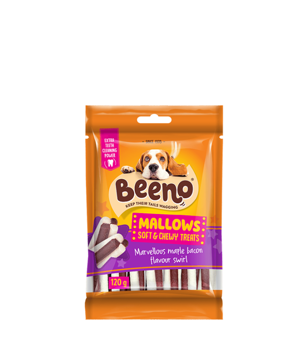 Beeno Mallows Maple Bacon Dog Treats 120gm