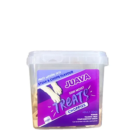Juava Semi Moist Treats Choppies Steak and Chops 400g 1