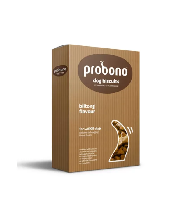 Probono Roast Biltong Flavored Dog Biscuits for Large Dogs 1kg