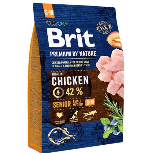 Brit Premium Chicken Small-Medium Senior Dog Food 15kg