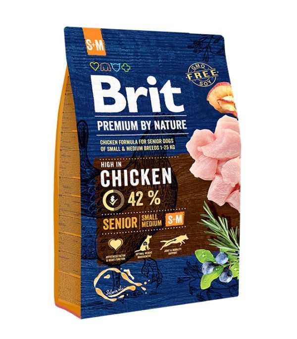 Brit Premium Chicken Small-Medium Senior Dog Food 1kg