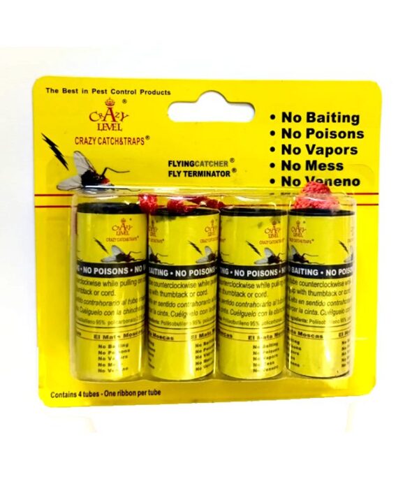 Fly Catcher Trap Sticky Ribbon 4 pack