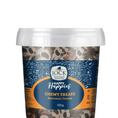 Jock Happy Happies Chewy Dog Treats 500g - Boerewors Flavour