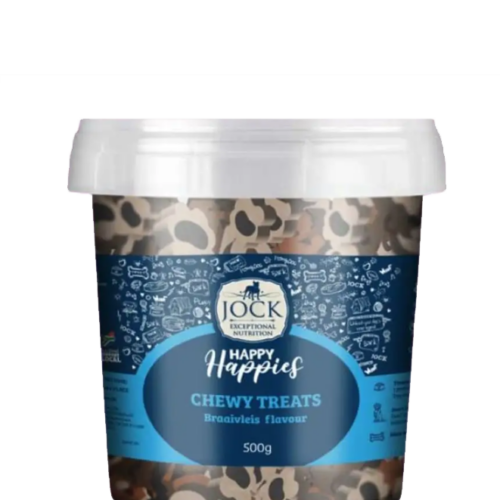 Jock Happy Happies Chewy Dog Treats 500g - Braaivleis Flavour