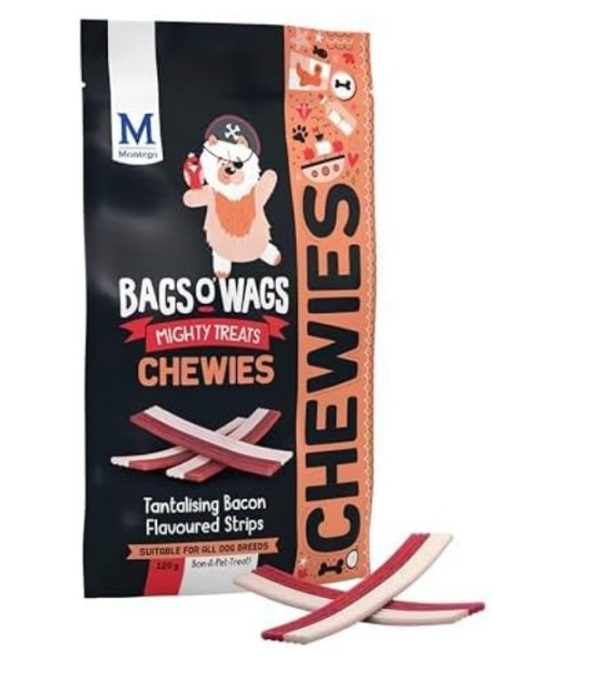 Montego Bags O' Wags Chewies Bacon Dog Chew Treats 120g