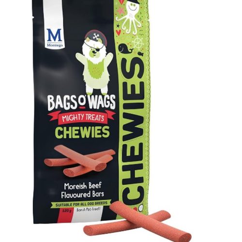 Montego Bags O' Wags Chewies Beef Dog Chew Treats 120g