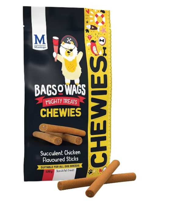 Montego Bags O' Wags Chewies Chicken Dog Chew Treats 120g