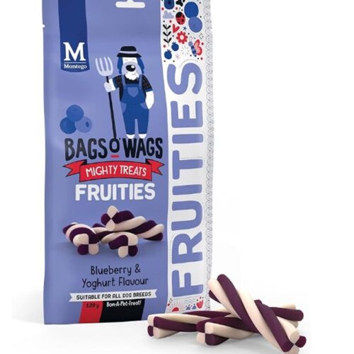 Montego Bags O' Wags Fruities Blueberry & Yoghurt Dog Chew Treats 120g